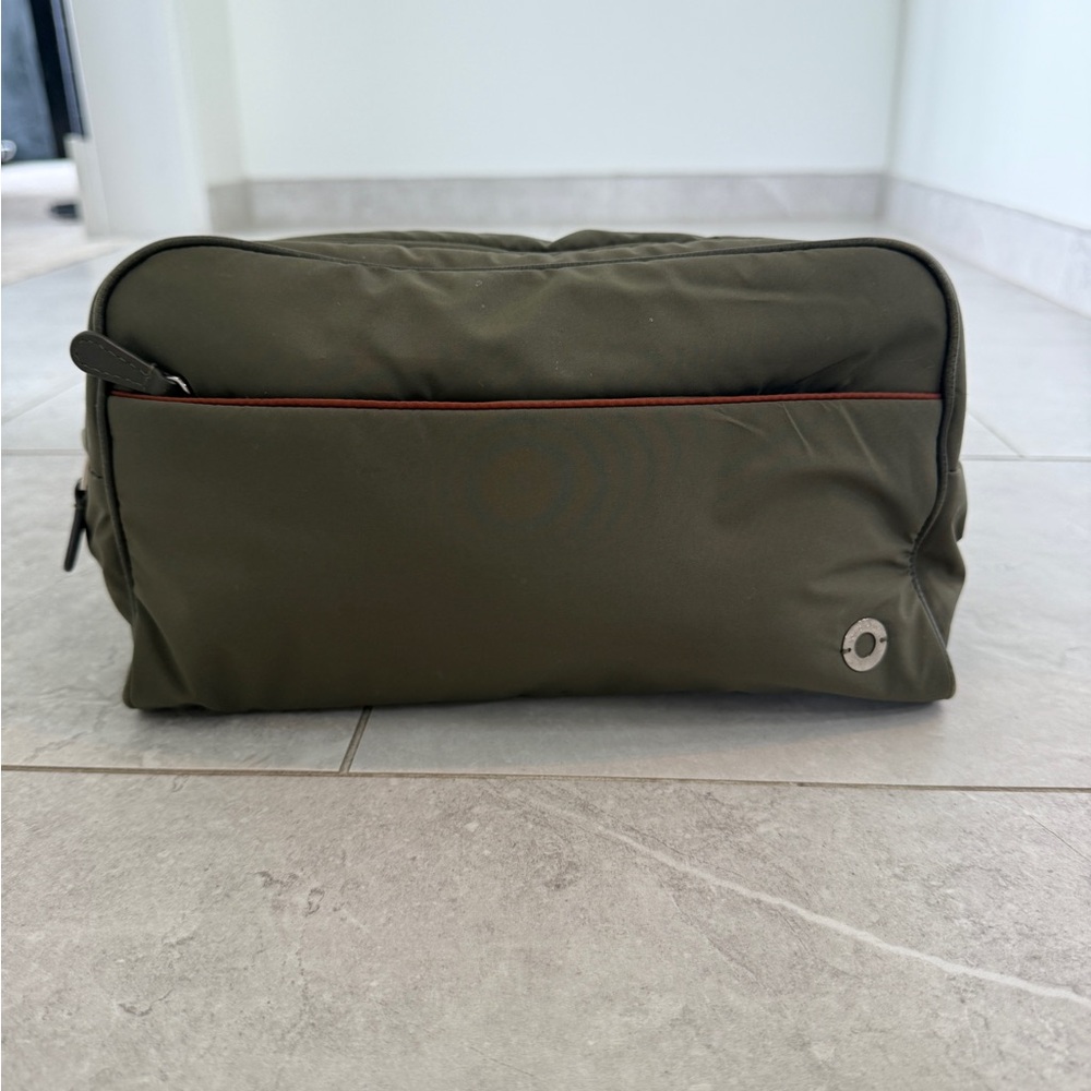 SOLD Loro Piana Leather Trimmed Voyager Storm System Nylon Toiletry Bag
